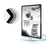 鸣固 磁吸海报框圆角展示框架电梯广告框亚克力展板画框铝合金挂墙相框 银边黑面KT款50*70cm