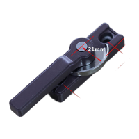 鸣固 铝合金门窗双向月牙锁 棕[孔距50-55mm]1号钩 TS267841946