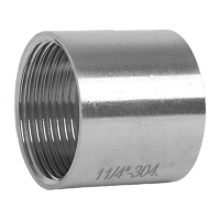 鸣固 304不锈钢双内丝 内螺纹管 子通丝直通水管 内接头 DN25 TS152551407