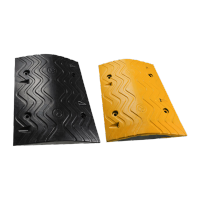 鸣固 橡胶减速带加厚斜坡缓冲带38宽5个厚波浪-二合一国标500*380*50mm TS164162832