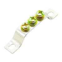 鸣固 纯铜零地排10孔接地铜排 黄铜双排地线端子汇流铜排10孔2.5X25零排十字BGL0275