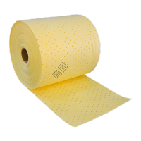 鸣固 通用工业吸液棉卷 吸附铺垫吸收各种油水石油等混合液体 黄色40cm×50m×3mm