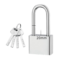 鸣固 仿不锈钢挂锁 长(不通开40MM)配4钥匙 TS198513118
