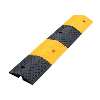 鸣固 橡塑线槽减速带 橡塑线槽板电缆保护槽板室外 20CM宽方块纹橡胶1线槽