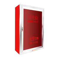 鸣固 消火栓箱9kg*2 水基消防箱子商用消防器材 100*70*24cm 透明空箱 TS109856500