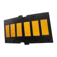 鸣固 橡胶减速带加厚斜坡缓冲50*90*5.0欧式六膜减速带 TS163507958