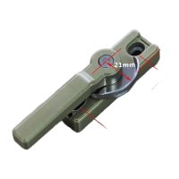 鸣固 铝合金门窗双向月牙锁香槟[孔距50-55mm]2号钩 TS267842064