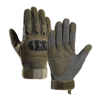 鸣固 战术防割手套 消防救援训练触屏防滑战术手套掌心防割绿色XL码 TS116677204