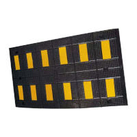 鸣固 橡胶减速带加厚斜坡缓冲50*90*5.0欧式十二膜减速带 TS132796883