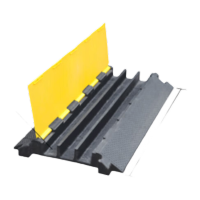 鸣固 橡胶线槽减速带 护线压线板盖线板电缆保护槽板室外盖板大三线-橡胶 TS165388644