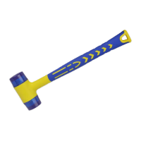 鸣固 安全锤橡塑柄软胶锤30mm