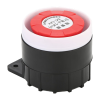 鸣固 双音频电子警号声光报警器壁防盗蜂鸣器火警119声 BJ-1I AC220V TS171332969