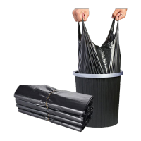 鸣固 手提式垃圾袋办公室客厅 厨房手提式24*37 50只ZJ3191 TS011091593