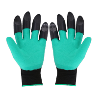 鸣固 挖土手套 园艺浸胶劳保手套 防护爪子园林种植种花拔草KW910109