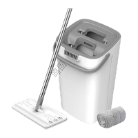 鸣固 工业清洁拖把 免手洗拖布 平板一拖干湿两用拖布墩布 厚桶+2套拖把+10布KW612486