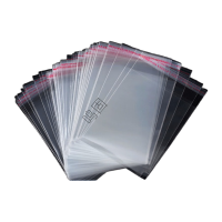 鸣固 自粘袋 不干胶自粘袋服装袋 塑料袋饰品袋 24*35cm*8丝(100只)