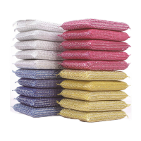 鸣固 去污海绵 加大加厚海绵擦 金银丝百洁布 12*8*1.5cm 40片