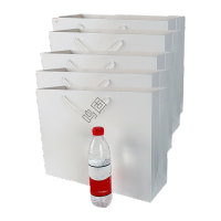 鸣固 礼品袋 牛皮纸袋 手提袋加厚白卡包装袋 10个43*32白卡纸(横版)