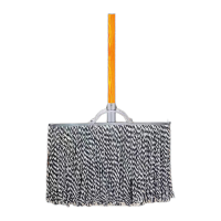 鸣固 工厂平板拖把 老式木杆棉线墩布 商用棉纱瓷砖拖水地拖普通尘推拖把 铁头加固50cm宽KW622728