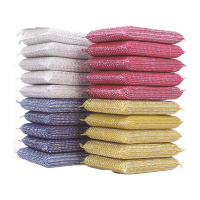 鸣固 去污海绵 加大加厚海绵擦 金银丝百洁布 12*8*1.5cm 10片