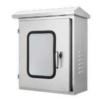 鸣固户外不锈钢双门带透视窗明装挂墙防水电箱内外门仪表控制监控箱201不锈钢400*500*250厚度0.6