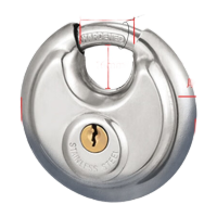 鸣固 不锈钢圆饼锁 锁门锁室锁 仓库大门锁 自行车防盗锁 70MM(2钥匙)