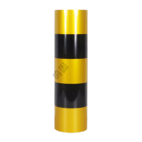 鸣固 反光胶带 反光膜 工具胶带 反光贴条地贴纸防水工业标识贴条 黄黑直纹50cm*50m