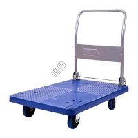 鸣固 胶板车 搬运塑料手拉小推车 工具车厂家手推车 折叠拉货仿不锈钢平板车 DX-400W