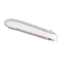 鸣固 酒店礼宾杆挂绳一米线迎宾柱白色麻花绳银扣