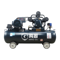 鸣固 空压机皮带机 220V工业型气泵皮带式气泵空气压缩机高压喷漆泵 W-0.36/8(单相)3KW
