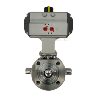 鸣固 气动不锈钢保温夹套意式薄型对夹式球阀 BQ671F-16P DN65 (含气动头带保温)KW9410