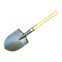 鸣固 农用铲雪除雪清洁工具 多功能铲子 锰钢工铲 木质手柄园艺小铁锹 63cm防洪防汛铲