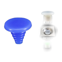 鸣固  下水道防臭塞子防虫硅胶橡皮塞地漏水池PVC鱼缸地沟管道配件  10-22mm蓝色