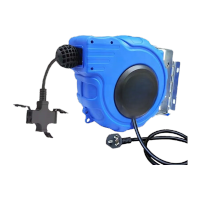 鸣固气鼓自动伸缩卷管器自动回收气管收管器绕管器电鼓15米(2*2.5平-防水插座)接4500瓦以下设备KW439301