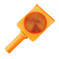 鸣固 太阳能夜间水马灯 高速公路同步闪烁路障警示灯 黄闪立柱款(非同频)