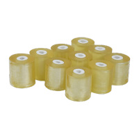 鸣固打包膜黄色缠绕膜pvc电线膜捆绑膜工业静电膜自粘膜透明塑料膜拉伸膜6CM*100M10卷2.5公斤KW495498