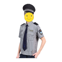 鸣固 保安服 酒店物业小区工作服装 春季柔韧舒适透气职业服 灰短袖 175/XLKW607615