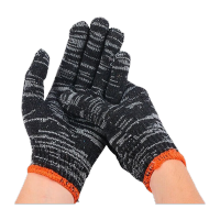 鸣固 劳保手套加厚耐磨 线手套花线棉纱手套 劳动工业工地工作手套480型 12双