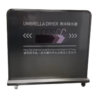 鸣固 商用不锈钢 烤漆雨伞除水器 长短雨伞酒店商场别墅门口快干沥水擦伞机 201黑金色 单排 大号