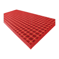 鸣固 除尘防滑垫圆刷刮泥垫入户门垫酒店室外地垫雪天店铺进门防水地毯红块红刷120*240cm