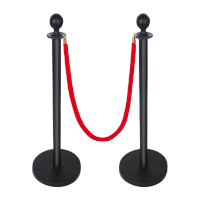 鸣固隔离带伸缩带一米线栏杆警戒线抽拉式围栏道路护栏柱1米线不锈钢排队银行安全警示带烤漆黑5米线