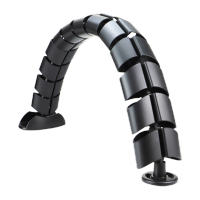 鸣固蛇形穿线包装收纳管办公桌配件走线槽穿线软管ABS塑料护线管椭圆形78cm长(黑色)MGL2874CS049305