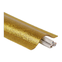 鸣固 PVC自粘压线条 防踩遮盖电线走线槽明装地面墙面理线固定 55mm(压3支≤8mm线)1米 金色 MGL0894