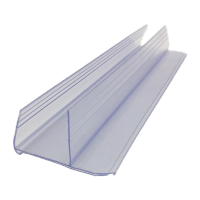 鸣固标价牌超市货架价格卡条PVC标签边条1.8CM厚木板木柜夹条药店玻璃标价卡长度=1200mm,可夹15-18mm5只