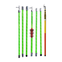 鸣固 绝缘杆 绝缘令克棒高压拉闸杆直扣电线拉杆电力操作棍接地棒 [耐高压10-35KV]3节4米 KS850920