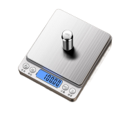 鸣固电子秤实验室用电子称ABS外壳+不锈钢秤面电池款中文3000g/0.1g秤面尺寸10*10cmKS575072
