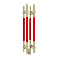 鸣固玻璃门把手保护套冬季扶手门拉手门把保护套防磕碰皮绒两用中国红欢迎光临100*13cm/对