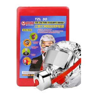 鸣固消防面具灭火器搭配用防毒防烟面罩火灾逃生面具TZL30过滤式自救呼吸器3C款20个/箱(企采)