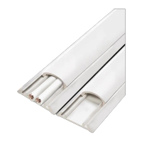 鸣固 明线走线槽 pvc电线管 明装电线槽遮挡装饰自粘加厚梯形5米优惠套装 3号[弧形5米]+8个配件 KD600178