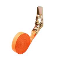 鸣固 货车货物捆绑带 固定加厚刹车绳背包绳打包绳捆扎2.5cm宽*3米长 带收紧器橘色